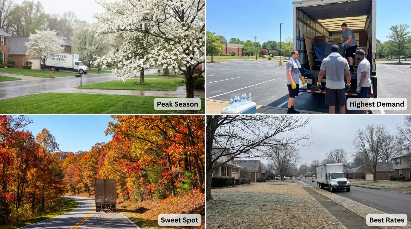 Best and worst times to move in Springfield, TN — seasonal moving calendar for Tennessee residents