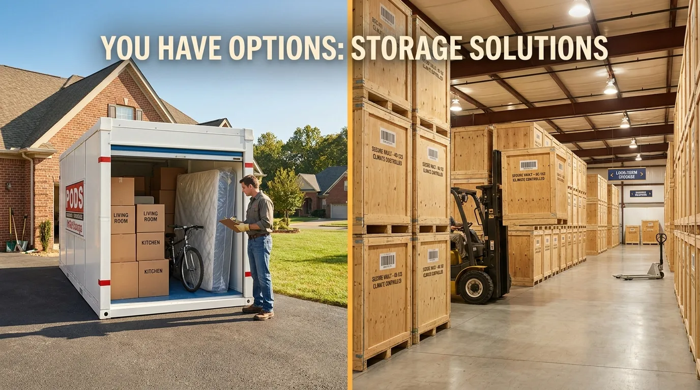 Portable storage container and warehouse storage options for Springfield, TN moves